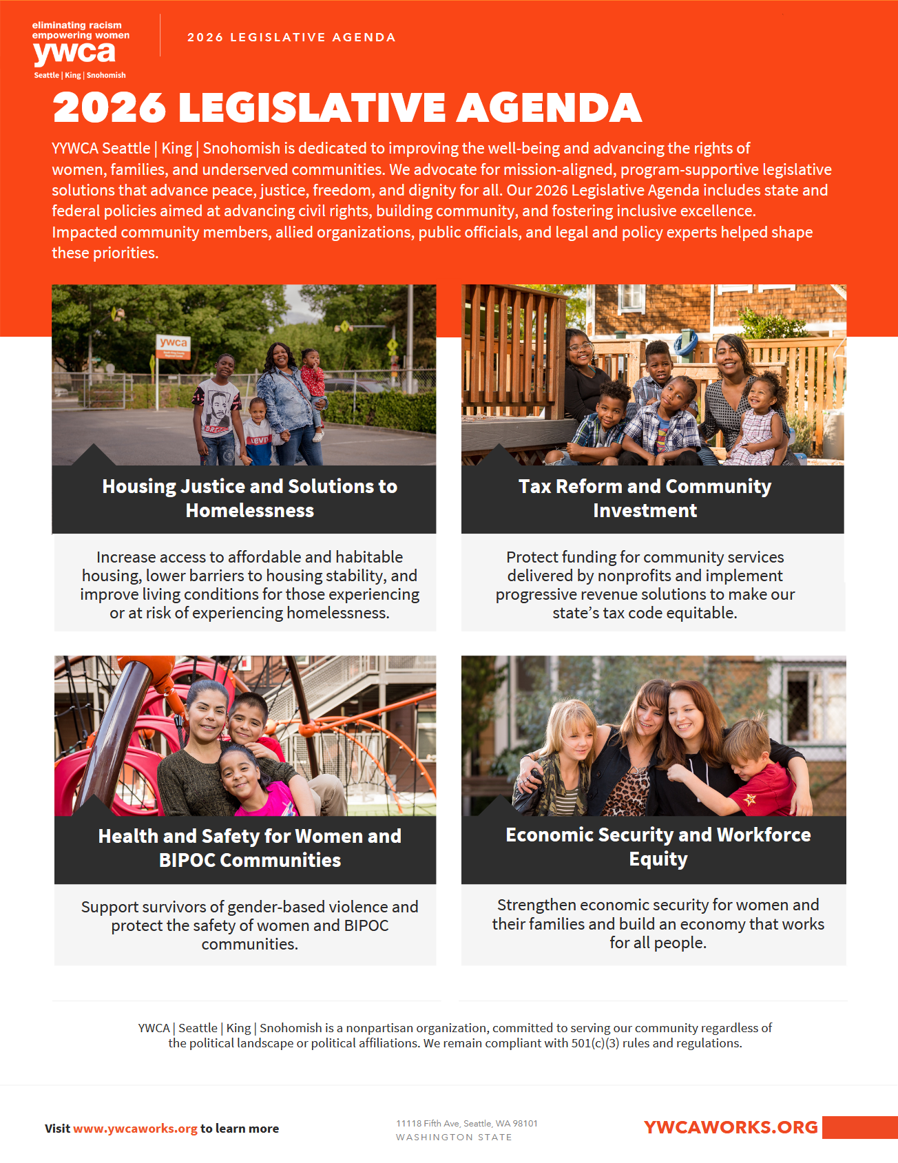 2026 YWCA Legislative Agenda