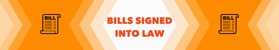 bills signed into law banner