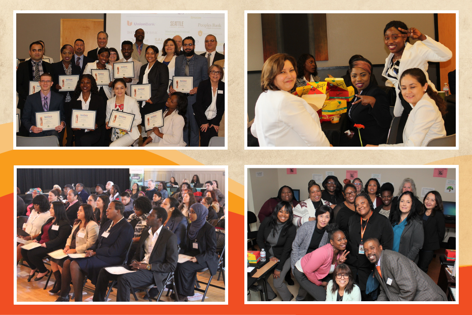 Photos showing past graduates of our BankWork$ and CareerWork$ programs.