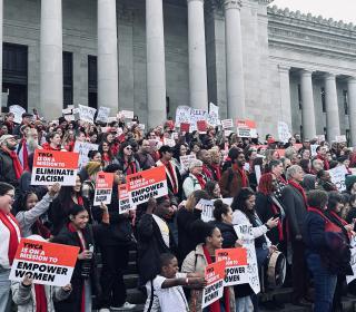 Advocates on Capitol Hill steps